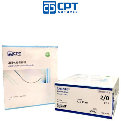 Chỉ phẫu thuật không tiêu CPT Caresilk Silk số 2/0 - S3012