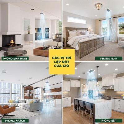 Cửa Gió Nan T, Điều Hòa Không Khí, Hợp Kim Nhôm, Asia Green, Cho Dự Án, Nhà Ở ( Giá bao gồm VAT)