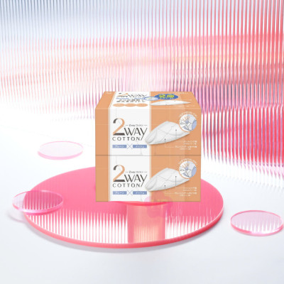 Set 2 Hộp Bông Tẩy Trang Cao Cấp Cotton Labo 2 Way (80 Miếng/Hộp)