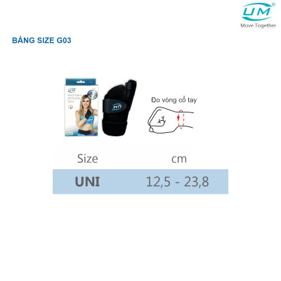 Nẹp ngón cái có lòng bàn tay Ngắn United Medicare (G03)