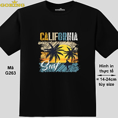 CALINORNIA, mã G263. Hãy tỏa sáng như kim cương, qua chiếc áo thun Goking siêu hot cho nam nữ trẻ em, áo phông cặp đôi, gia đình, đội nhóm