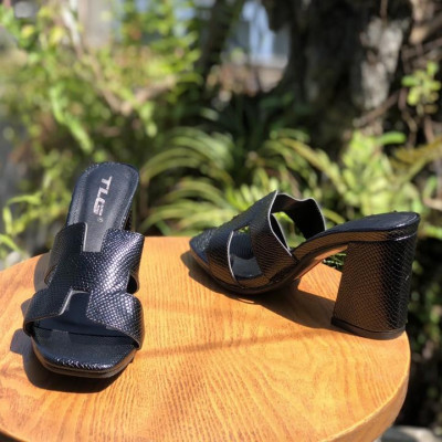 guốc nữ gót vuông quai da siêu dễ thương 20763