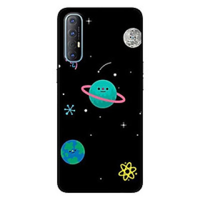 Ốp lưng dành cho Oppo Reno 3 / A91 - Reno 3 Pro - Reno 4 - Reno 4 Pro mẫu Hành Tinh Nền Đen