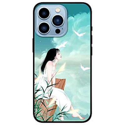 Ốp lưng dành cho Iphone 13 Mini - Iphone 13 - Iphone 13 Pro -  Iphone 13 Pro Max - Cô Gái Đầm Trắng