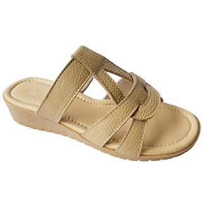 Dép Đế Xuồng Nữ BIGBEN Da Bò Thật Cao 4,5 Phân DX51