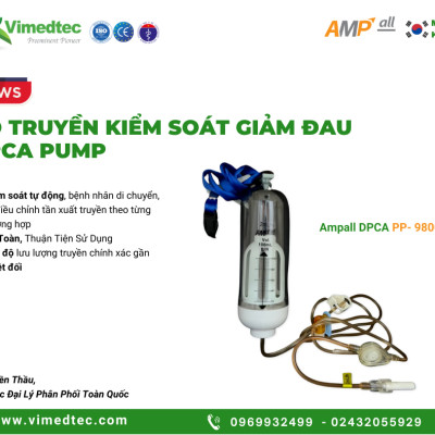 Ampall Bộ Truyền Dịch Thuốc Kiểm Soát Giảm Đau Tự Động An Toàn, Thuận Lợi. Nhập Khẩu Hàn Quốc. Mã VimedtecAmpall PP-9800C2