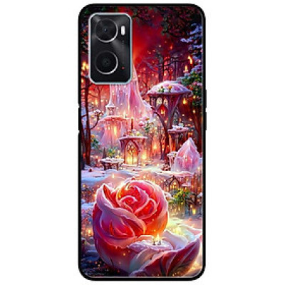 Ốp lưng cho Oppo A74 - A95 4G - A60 4G - A36 - A76 - A96 4G - Hoa Hồng Ánh Sáng - Hàng Chính Hãng