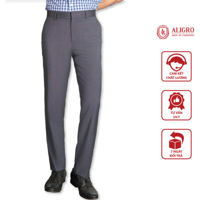 Quần Âu Nam Aligro Màu grey chất liệu cao Cấp, chuẩn Form Slimfit, Tôn Dáng màu grey ALGO1034
