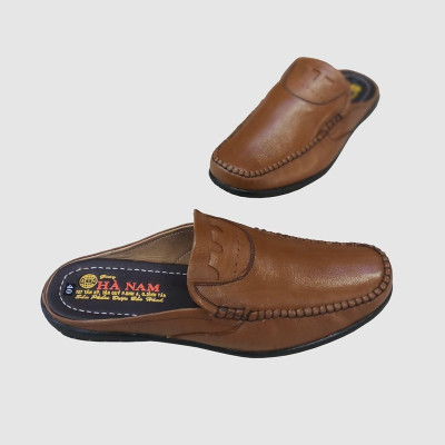 Dép Bít Mũi Nam HÀ NAM Da Bò Thật Cao Cấp GSB20118