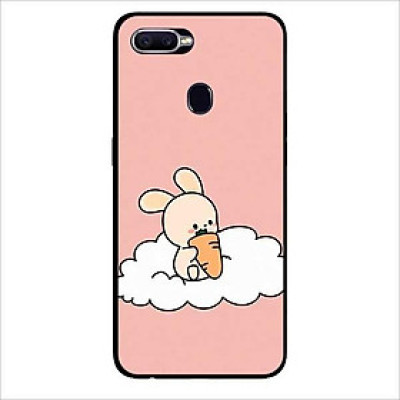 Ốp lưng dành cho Oppo F9 - Realme 2 Pro - A7 ( A5s ) - A12 mẫu Thỏ Ăn Cà Rốt Hồng