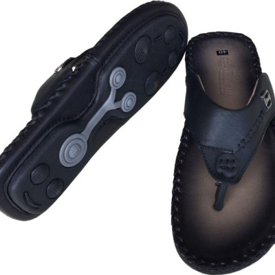 Dép nam xỏ ngón Trường Hải da bò thật cao cấp mềm mại đế âm mặt đế cao su không trơn  THXN074