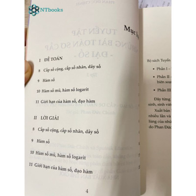 Sách Tuyển tập những bài toán sơ cấp Đại số chọn lọc tập 3 - Phan Đức Chính