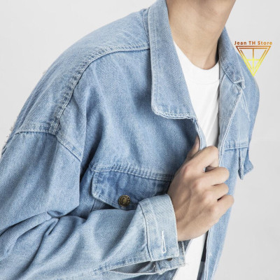 Áo khoác bò phối chữ Nothing Really jean nam trẻ trung năng động cá tính