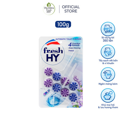 Viên Tẩy Bồn Cầu Fresh HY 350 Lần Xả, Làm Sạch Khuẩn & Ngăn Ngừa Mảng Bám, Khử Mùi Và Lưu Hương Thơm Mát (2 Vỉ Treo)