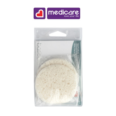 Bông tẩy trang bọt biển Basicare 2 cái 1188