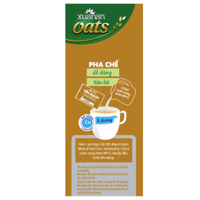 Combo 5 túi: NC Óc Chó Mè Đen+YM Hạnh Nhân+Gạo Lức Huyết Rồng+Dinh Dưỡng Canxi+NC Yến Mạch[ít đường 400gr](Tặng Kèm 2 Túi Yến Mạch 150G)