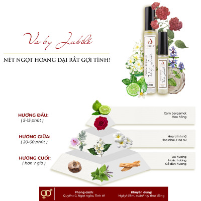 Vs by Jubilé - Tinh dầu nước hoa Pháp nữ Dạng lăn 12ml Thơm Lâu, Sang Trọng, Quyến Rũ