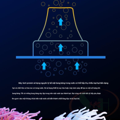 Máy tách bọt Wajababy Protein Separator Skimmer lọc vệ sinh bể san hô cá biển