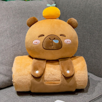 Thú Bông Kèm Chăn Dễ Thương Cho Bé - Bộ Chăn Gối Tiện Dụng Mang Đi Nhiều Nơi (Mẫu ngẫu nhiên)