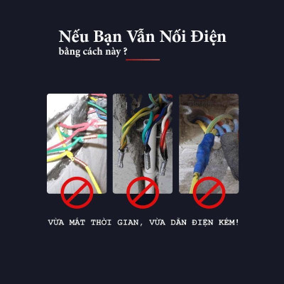 Bộ 50 Đầu Nối Dây Điện, Cút Nối Dây Điện Tự Hàn, Chống Nước, Trong Suốt Tiện Dụng 