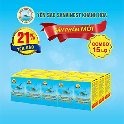 [Combo 15 lọ] Nước Yến sào Sanvinest Khánh Hòa dành cho người cao tuổi lọ 70ml - S205