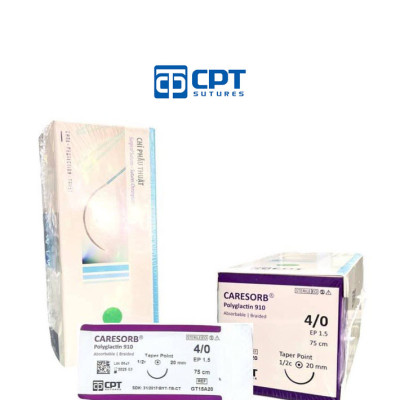 Chỉ phẫu tự tiêu CPT Caresorb Polyglactin 910 số 4/0 - GT15A20