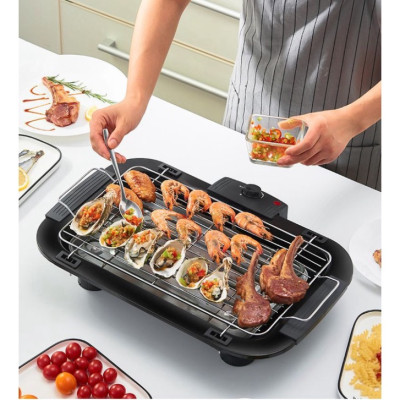 Bếp Nướng Điện, Loại Có Vỉ Chống Dính, Bếp Nướng Điện Không Khói Electric Barbecue Grill, Công Suất 2000w - Hàng Nhập Khẩu