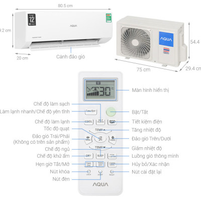 Máy lạnh Aqua Inverter 1.5 HP AQA-RV13QA3 - HÀNG CHÍNH HÃNG - CHỈ GIAO HCM