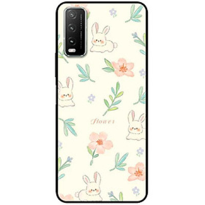 Ốp lưng cho Vivo Y12s - Y20 - Y20s - Y21 - Y21s - Y33s - Y33T - Hoạ Tiết Thỏ Hoa Hồng - Hàng Chính Hãng