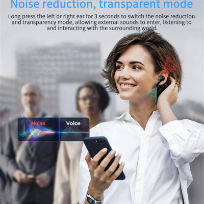 CINCATDY Tai Nghe Gaming True Wireless Earbuds Headphone Bluetooth V5.0 Phiên Bản Nâng Cấp Headset Dock Sạc có Led Báo Pin Kép J5 ANC