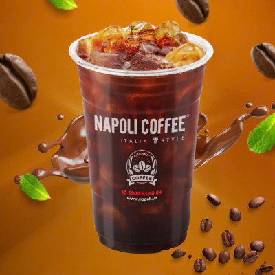 Combo 3 hộp lớn Cà phê đen đá hòa tan 2in1 Napoli Coffee bổ sung Nấm linh chi và Đông trùng hạ thảo hộp 15 gói x 16g