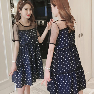 Đầm bầu họa tiết hình sao DB10