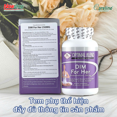 DIM For Her Olympian Labs hộp 30 viên cân bằng nội tiết giúp đẹp da giảm mụn ngăn ngừa u xơ u nang