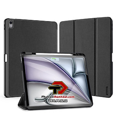 Bao Da Dành Cho iPad Air 11 inch 2024, iPad Air 4/ Air 5 10.9 Dux Ducis Domo Có Khe Cắm Bút, Tự Động Tắt Mở - Hàng Chính Hãng 