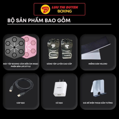 Máy tập boxing theo nhạc - Boxing music machine - One Punch Boxing Musical- Lừu Thị Duyên Boxing - Đại lý chính hãng Tại