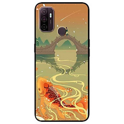 Ốp lưng dành cho Oppo A53 mẫu Chép Bên Cầu