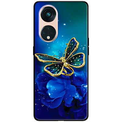 Ốp lưng dành cho Oppo Reno 8T 4G - Reno 8T 5G - Reno 10 5G - Reno 10 Pro 5G - Bướm Xanh - Hàng Chính Hãng