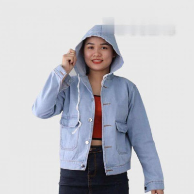 Áo khoát jean nữ rẻ mũ trơn túi hộp túi trong bao đẹp siêu hot-A3110