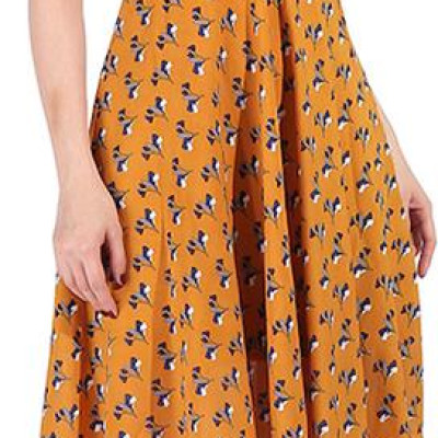 Đầm Xòe Nữ Kiểu Cúc Trai De Leah