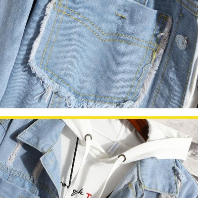 Áo khoác jean Nam phộm rộng ,phong cách bụi-9300106