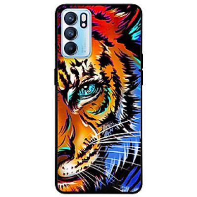 Ốp lưng dành cho Oppo Reno 6 - Reno 6 Z mẫu Hổ Nửa Mặt
