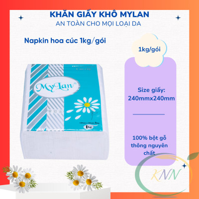 KHĂN GIẤY VUÔNG NAPKIN MYLAN CAO CẤP 24x24 SIÊU TIẾT KIỆM 1KG/GÓI