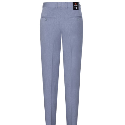 Quần tây nam không ply ống ôm xám trắng Khatoco Q1M578S0-CNGI220-2411-0