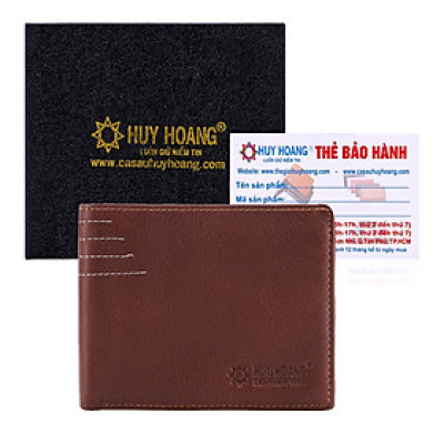 HJ2128 - Bóp nam Huy Hoàng viền chỉ màu da
