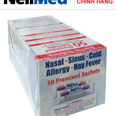 Gói Hỗn Hợp Muối Rửa Mũi Xoang Người Lớn- NeilMed SinusRinse Adult 50 Sachets  - Xuất xứ Mỹ.( Hộp 50 gói)