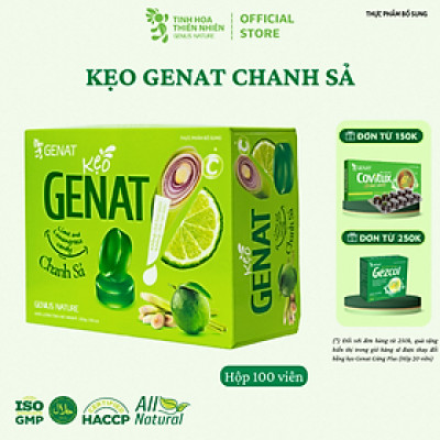 Kẹo ngậm Genat Chanh Sả (Hộp 100 viên)