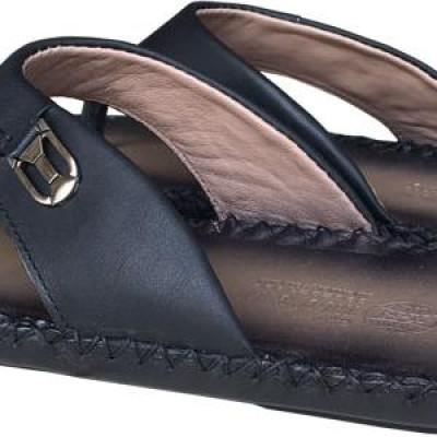 Dép nam xỏ ngón Trường Hải da bò thật cao cấp mềm mại đế âm mặt đế cao su không trơn  THXN074