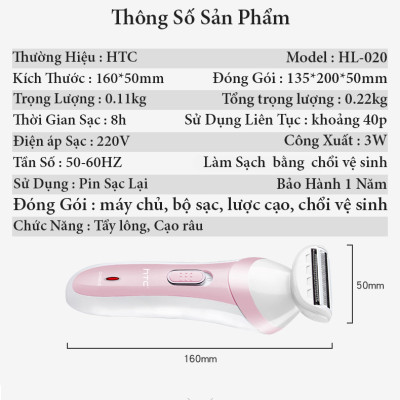 Máy Tỉa Lông Đa Năng 4 In 1 Cạo Lông Mày, VùngK ín, Mặt ,Nách, Chân, Tay, Tỉa Lông Mũi - Hàng Chính Hãng