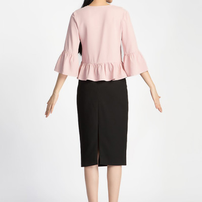 Chân Váy Midi Xẻ Sau De Leah - Đen