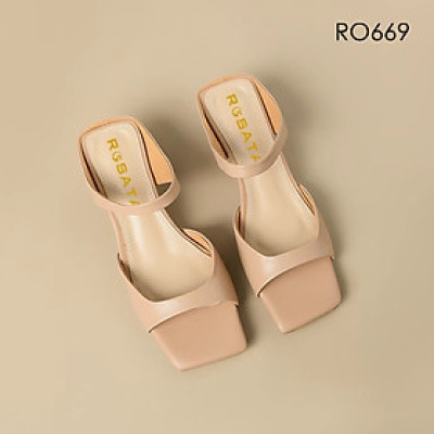 Dép cao gót nữ quai ngang ROSATA RO669 - 4p - HÀNG VIỆT NAM - BKSTORE